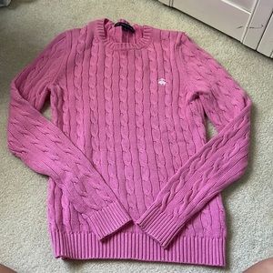 Brooks Brothers pink cable knit sweater size S